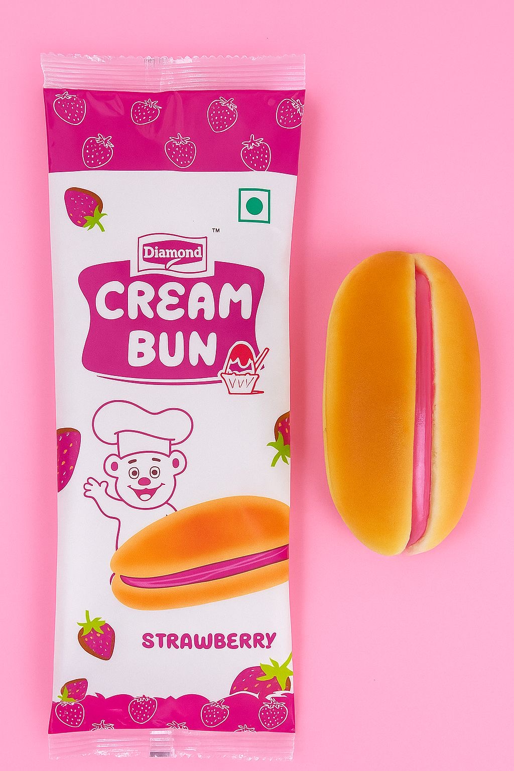Cream Bun - Strawberry